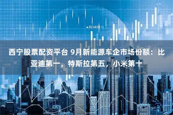 西宁股票配资平台 9月新能源车企市场份额：比亚迪第一，特斯拉第五，小米第十